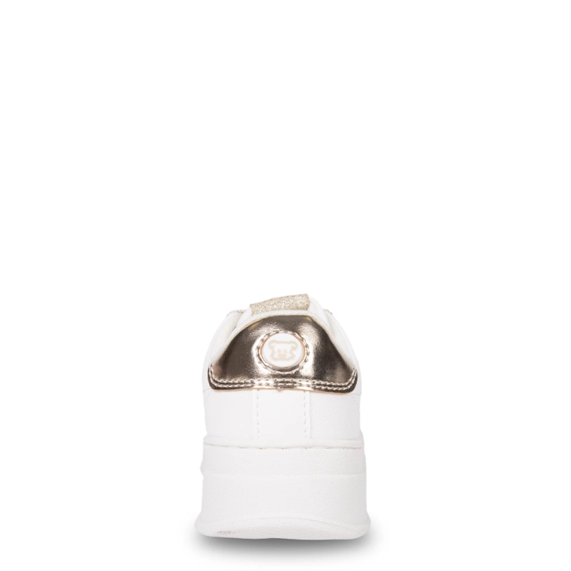 ZAPATILLA NIÑA CON CORDONES Y DETALLES DORADOS BLANCO PILLIN - 4