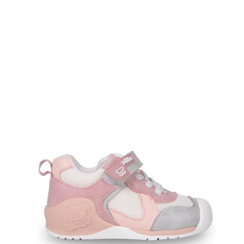 ZAPATILLA BEBE  NIÑA PASOS CON VELCRO DAMASCO PILLIN - 1