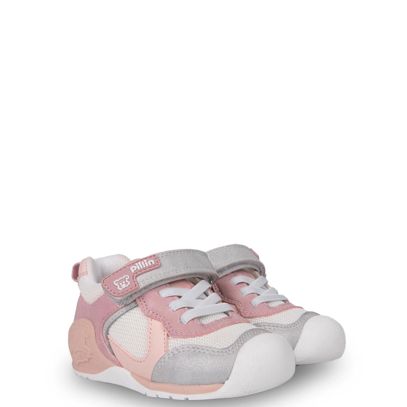 ZAPATILLA BEBE  NIÑA PASOS CON VELCRO DAMASCO PILLIN - 2