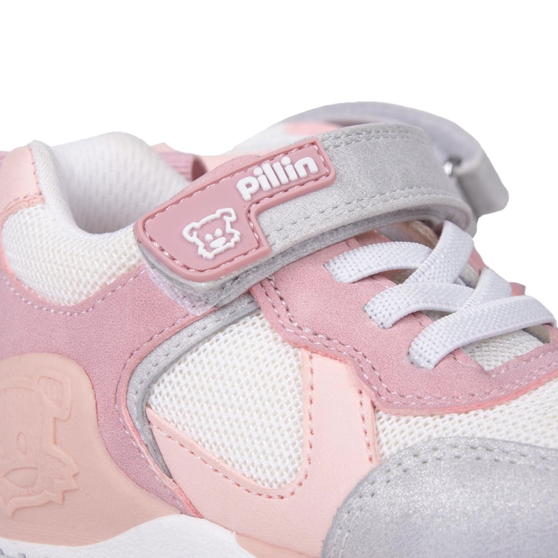 ZAPATILLA BEBE  NIÑA PASOS CON VELCRO DAMASCO PILLIN - 5