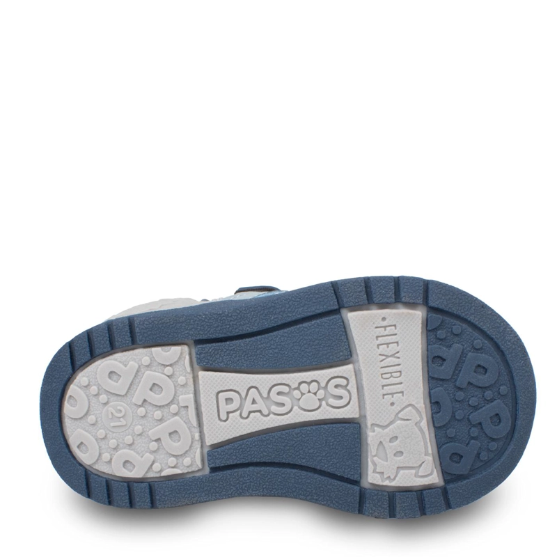 ZAPATILLA BEBE  NIÑO PASOS DOBLE VELCRO AZUL PILLIN - 3