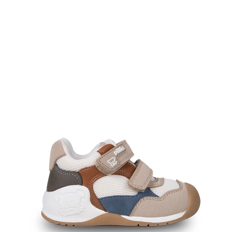 ZAPATILLA BEBE  NIÑO PASOS DOBLE VELCRO BEIGE PILLIN - 1