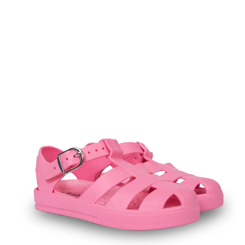 SANDALIA BEBE  NIÑA FLEXIBLE CERRADA CON BROCHE ROSADO PILLIN - 1