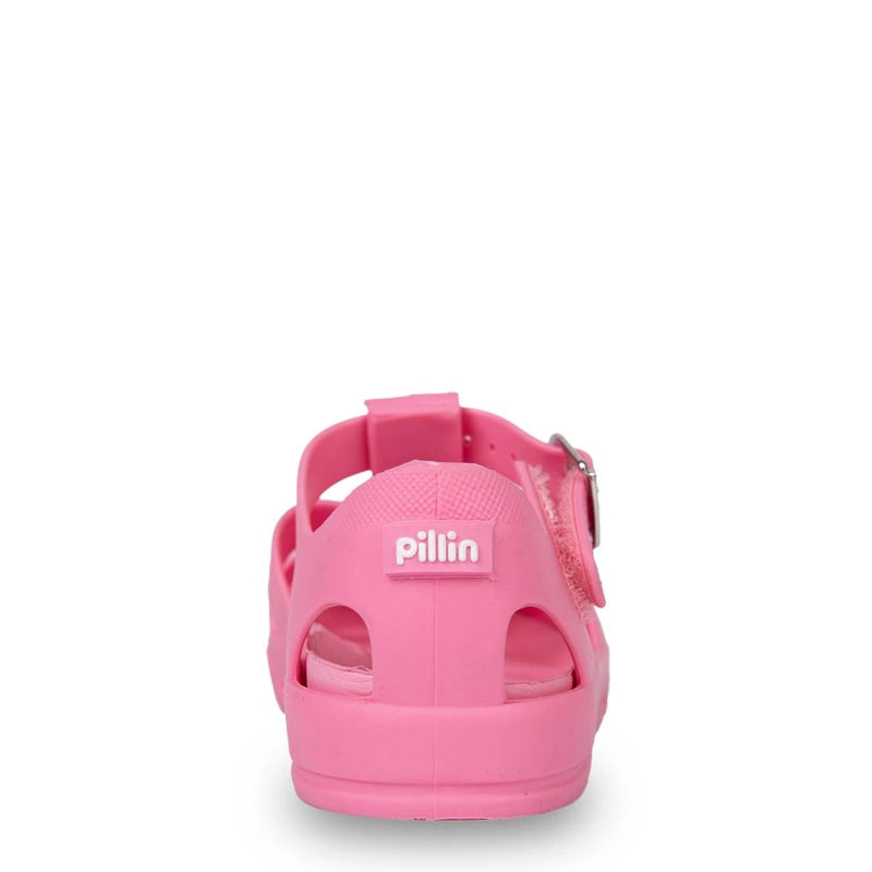 SANDALIA BEBE  NIÑA FLEXIBLE CERRADA CON BROCHE ROSADO PILLIN - 4