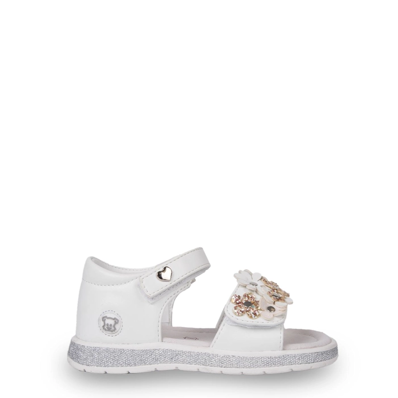 SANDALIA BEBE  NIÑA ABIERTA CON DOBLE VELCRO BLANCO PILLIN - 2