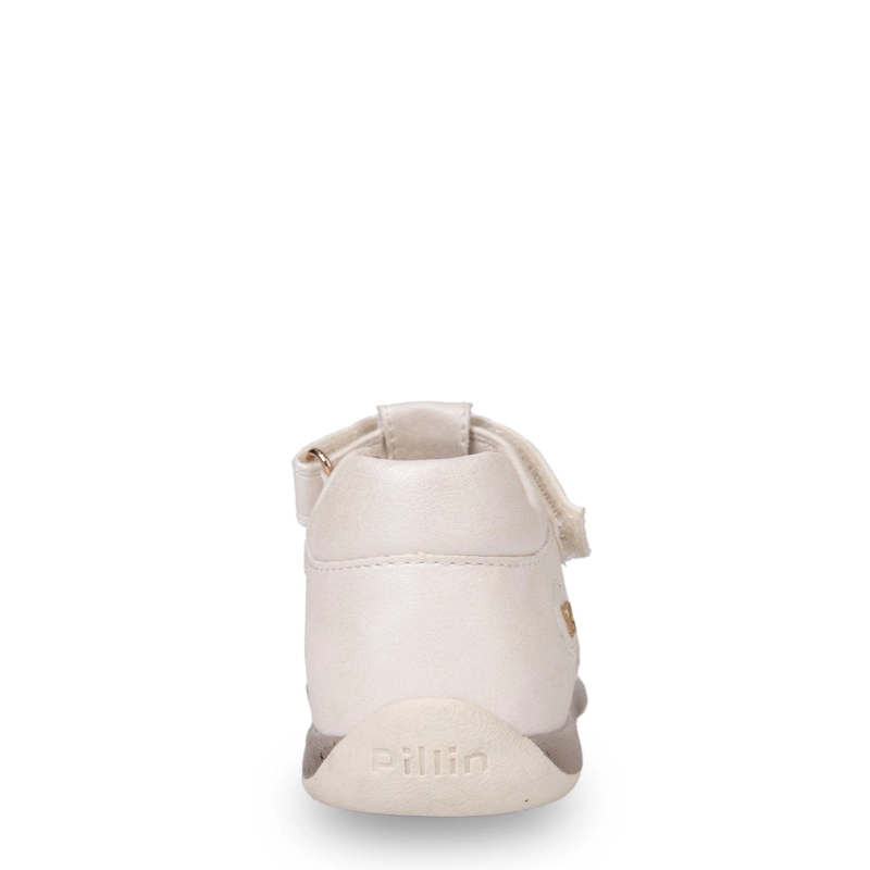 SANDALIA BEBE  NIÑA CERRADA FLORAL DORADO PILLIN - 4