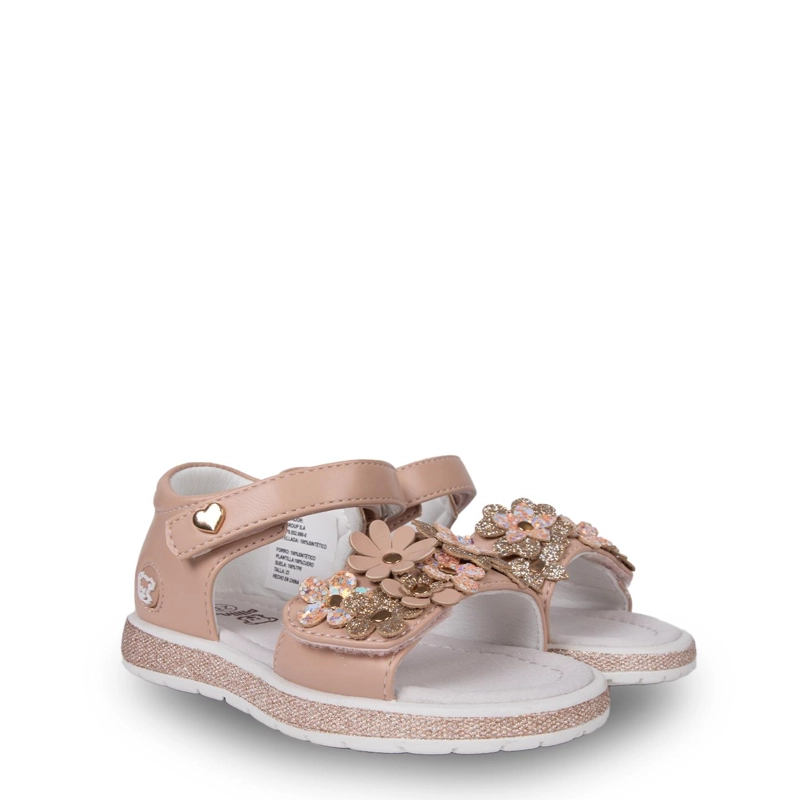 SANDALIA BEBE  NIÑA ABIERTA CON DOBLE VELCRO DAMASCO PILLIN - 1