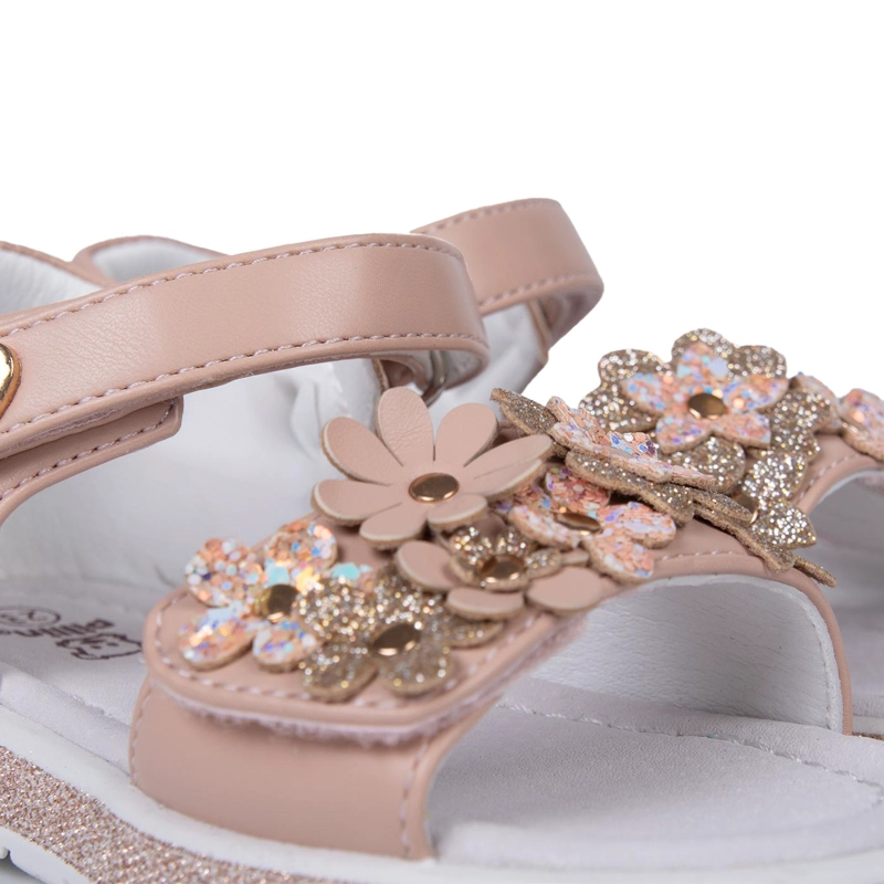 SANDALIA BEBE  NIÑA ABIERTA CON DOBLE VELCRO DAMASCO PILLIN - 5