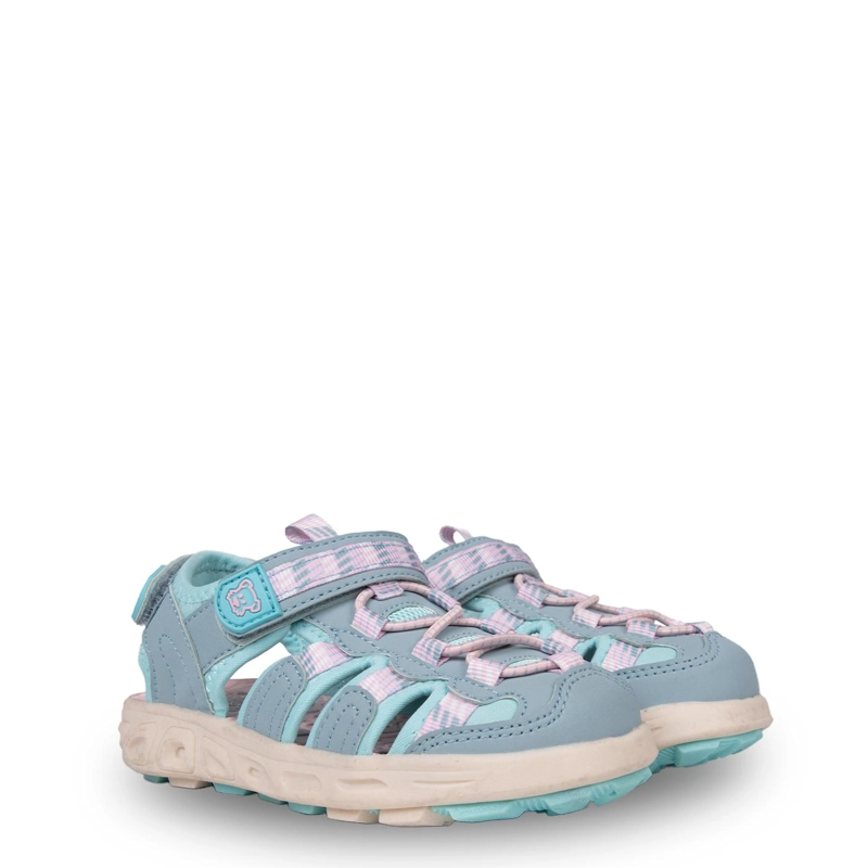 SANDALIA OUTDOOR NIÑA CERRADA CON VELCRO CELESTE PILLIN - 1