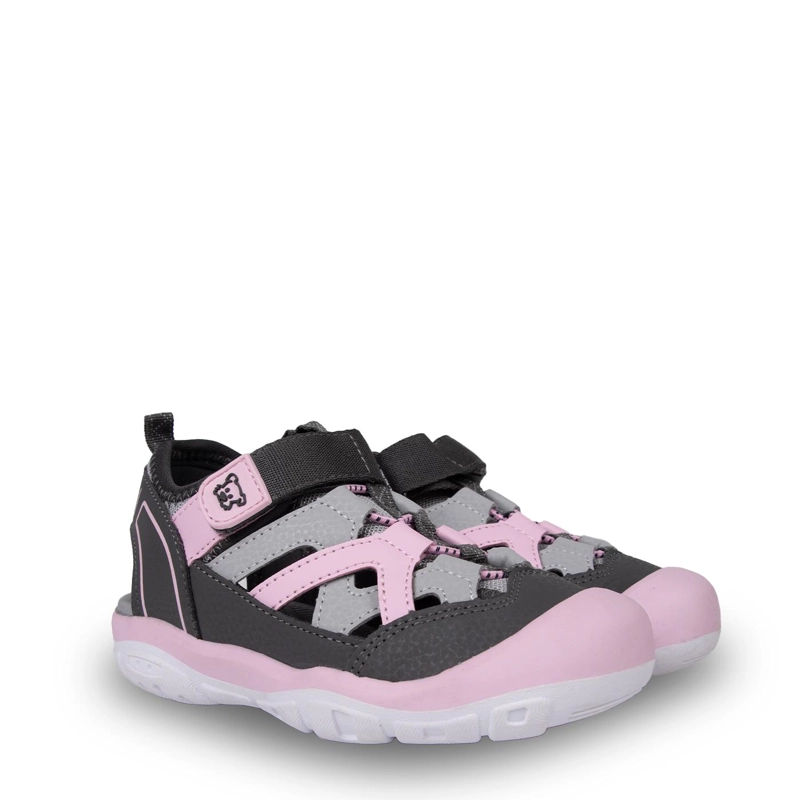 SANDALIA OUTDOOR NIÑA CERRADA CON VELCRO GRIS PILLIN - 1