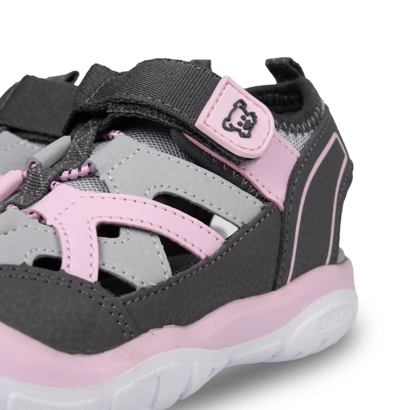 SANDALIA OUTDOOR NIÑA CERRADA CON VELCRO GRIS PILLIN - 5