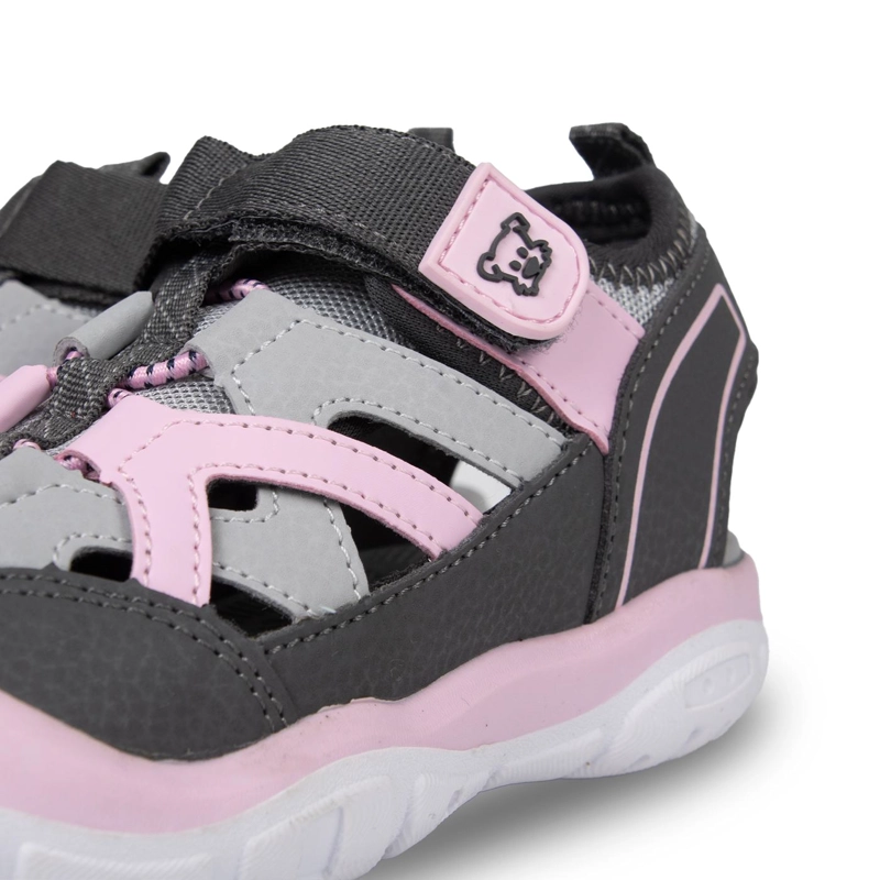 SANDALIA OUTDOOR NIÑA CERRADA CON VELCRO GRIS PILLIN - 5