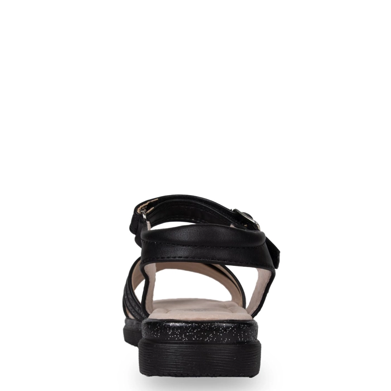 SANDALIA NIÑA BRILLOS CON VELCRO AJUSTABLE NEGRO PILLIN - 4