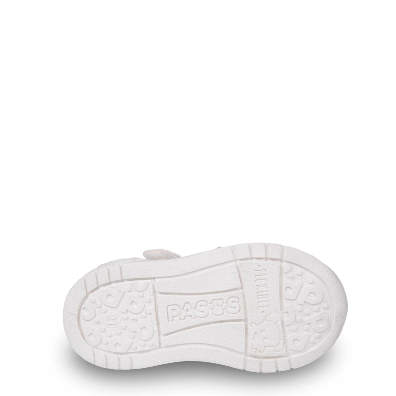 SANDALIA BEBE  NIÑA PASOS CERRADA FLORAL BLANCO PILLIN - 3