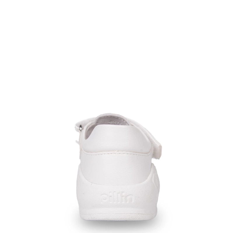 SANDALIA BEBE  NIÑA PASOS CERRADA FLORAL BLANCO PILLIN - 4