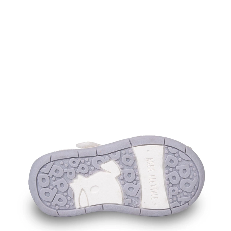 SANDALIA BEBE  NIÑA FLORAL CERRADA CON VELCRO CELESTE PILLIN - 3