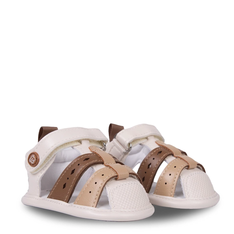 SANDALIA RECIE N NACIDO NIÑO CERRADA CON VELCRO BEIGE PILLIN - 1