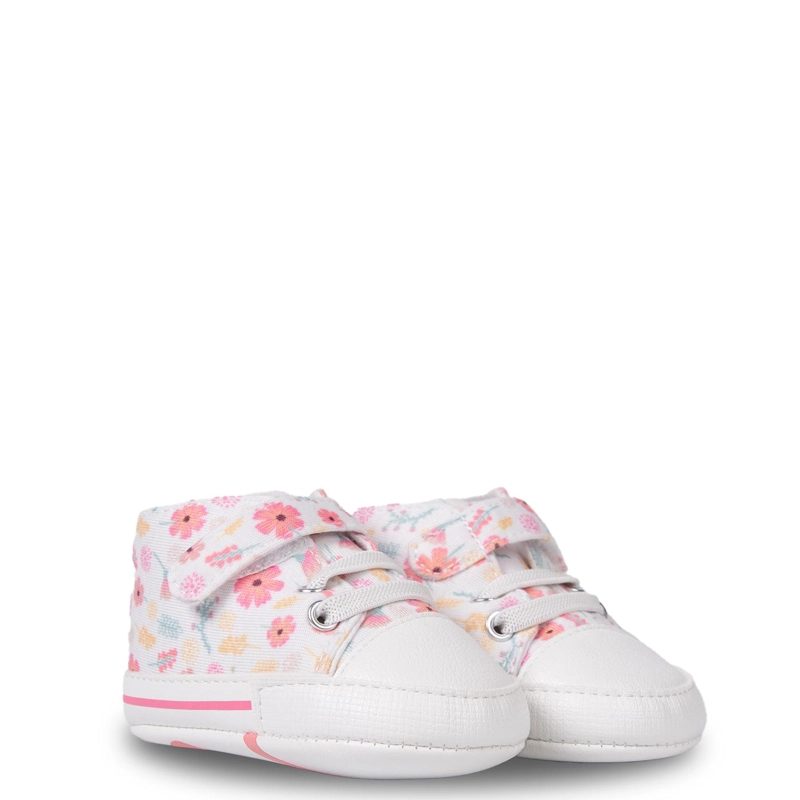 ZAPATILLA RECIE N NACIDO NIÑA FLORAL BLANCO PILLIN - 1