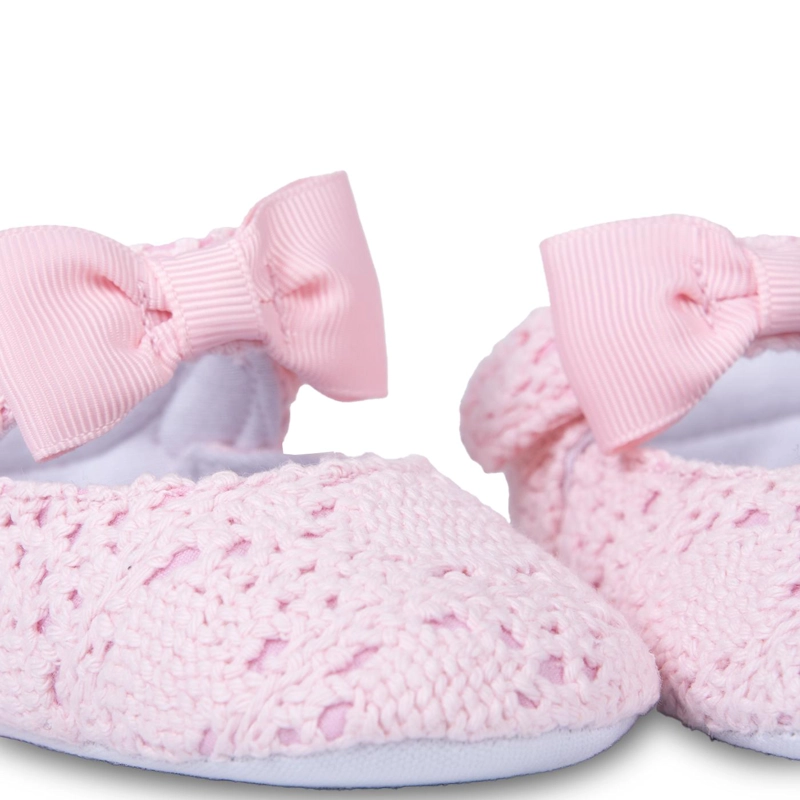 BALLERINA RECIE N NACIDO NIÑA MACRAME  CON CINTA ROSADO PILLIN - 5
