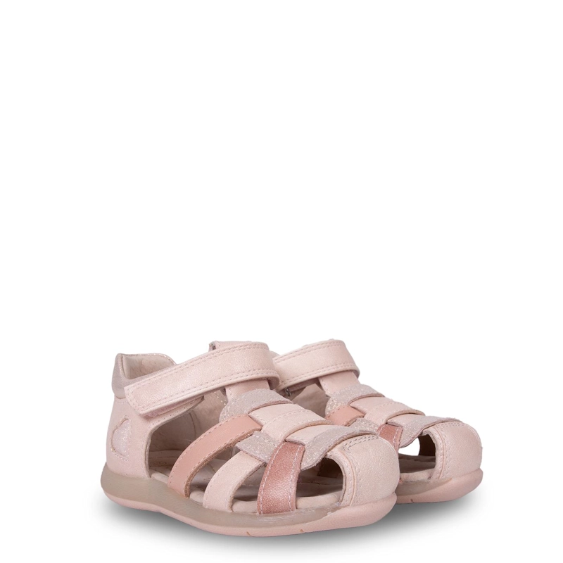 SANDALIA BEBE  NIÑA CERRADA CON VELCRO DAMASCO PILLIN - 1