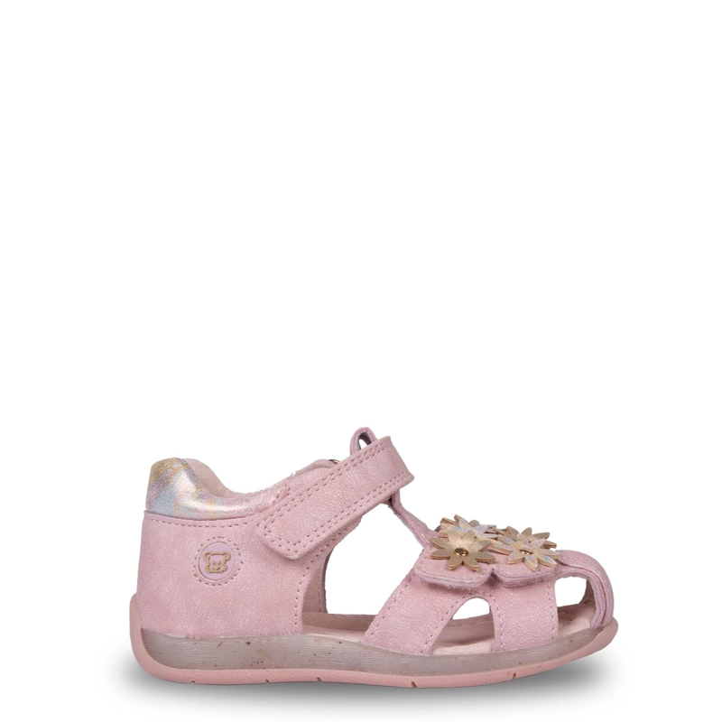 SANDALIA BEBE  NIÑA CERRADA CON VELCROS AJUSTABLES ROSADO PILLIN - 1