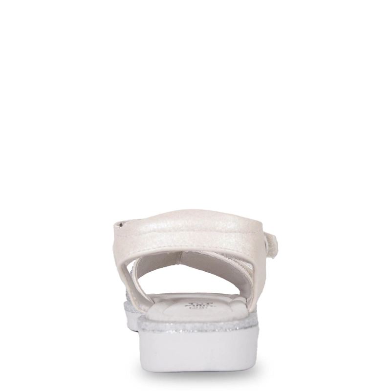 SANDALIA NIÑA BRILLOS CON DOBLE VELCRO AJUSTABLE BLANCO PILLIN - 4