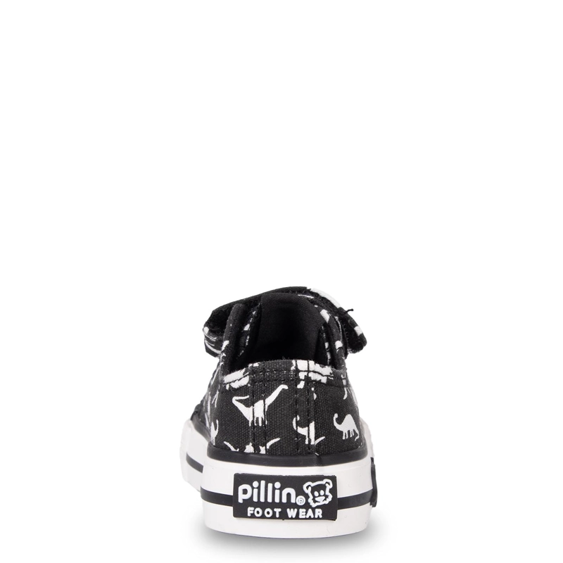 ZAPATILLA BEBE  NIÑO DE LONA CON DINOSAURIOS NEGRO PILLIN - 4