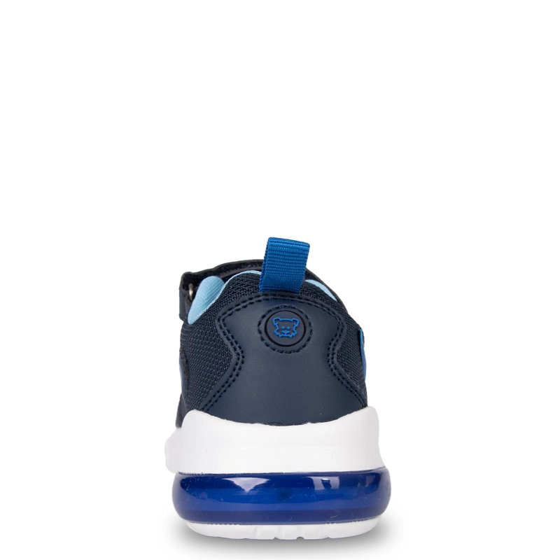 ZAPATILLA BEBE  NIÑO CON LUCES DINOSAURIO AZUL PILLIN - 4