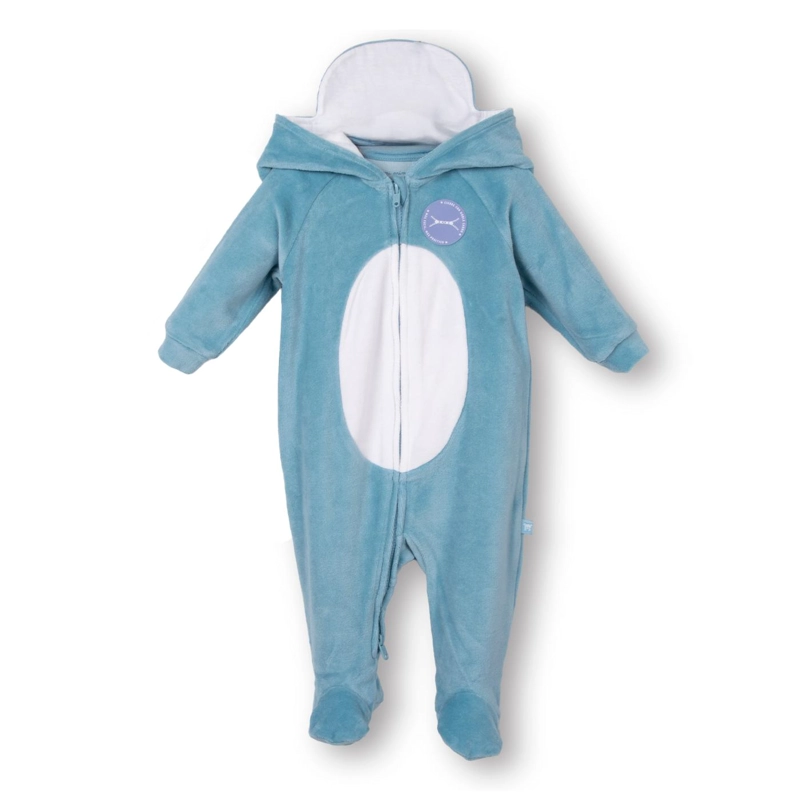 OSITO DIZFRAZ DE PLUSH RECIE N NACIDO NIÑO HIPOPOTAMO CELESTE PILLIN - 1