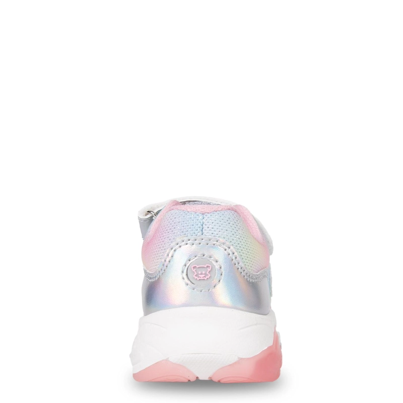 ZAPATILLA BEBE  NIÑA CON LUCES PLATEADO PILLIN - 4