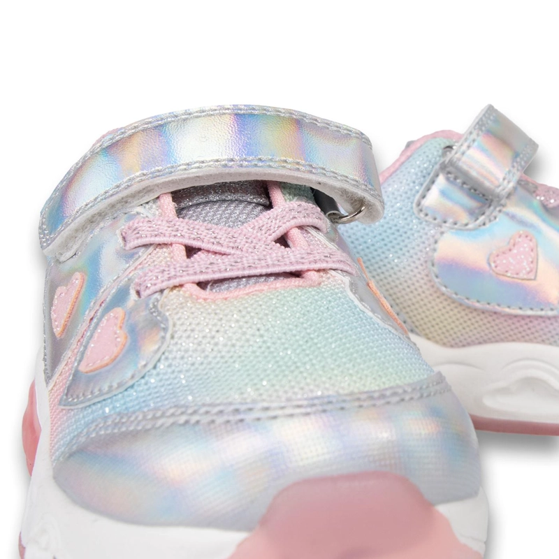 ZAPATILLA BEBE  NIÑA CON LUCES PLATEADO PILLIN - 5