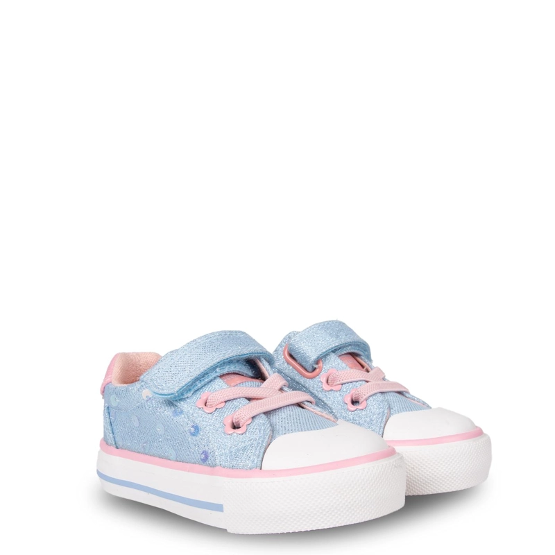 ZAPATILLA BEBE  NIÑA DE LONA CON BRILLOS DENIM PILLIN - 1