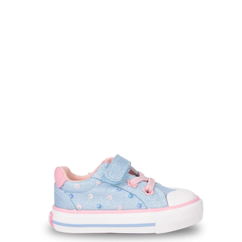 ZAPATILLA BEBE  NIÑA DE LONA CON BRILLOS DENIM PILLIN - 2