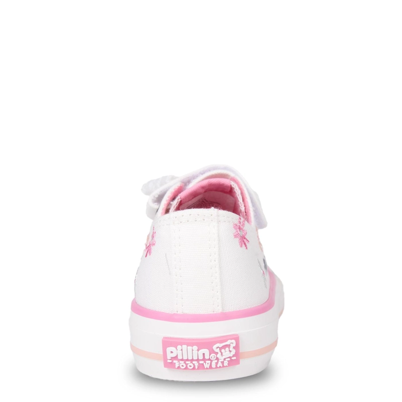 ZAPATILLA NIÑA DE LONA FLORAL BLANCO PILLIN - 3