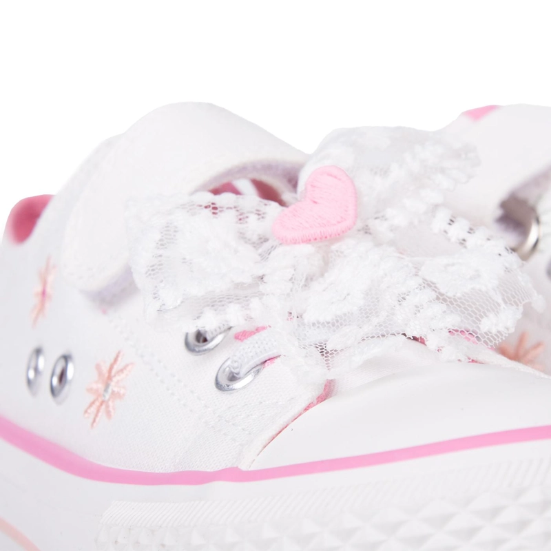 ZAPATILLA NIÑA DE LONA FLORAL BLANCO PILLIN - 4