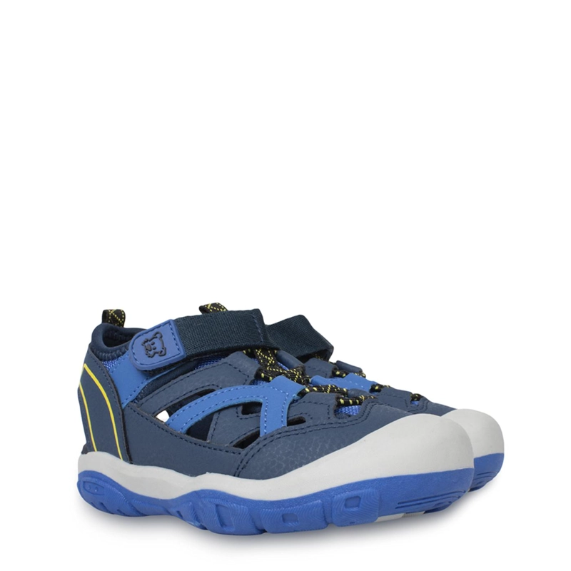 SANDALIA  OUTDOOR NIÑO CERRADA CON VELCRO AZUL PILLIN - 1