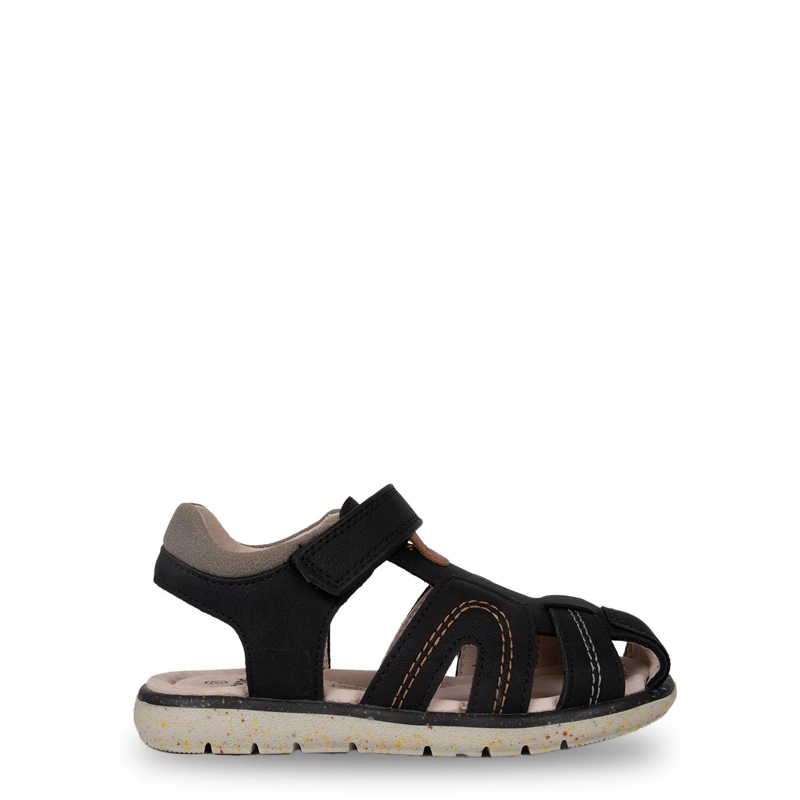 SANDALIA NIÑO CLASICA CERRADA CON VELCRO NEGRO PILLIN - 2