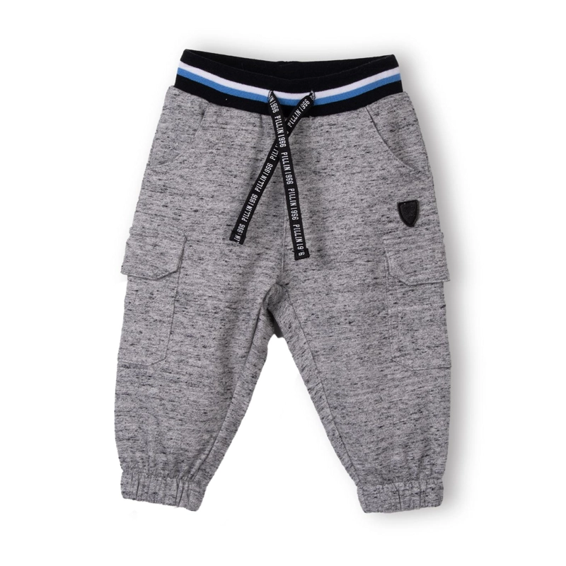 PANTALON BUZO BEBE  NIÑO CARGO MELANGE PILLIN - 1