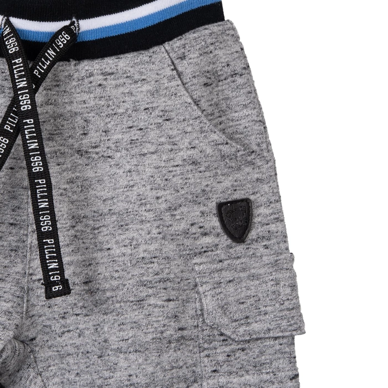 PANTALON BUZO BEBE  NIÑO CARGO MELANGE PILLIN - 3