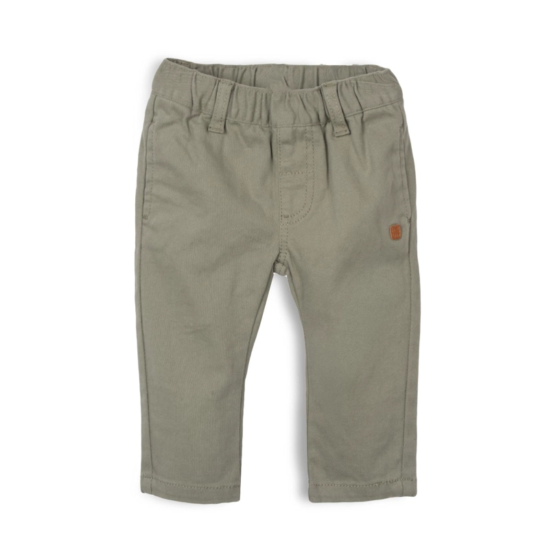 PANTALON BEBE  NIÑO BOLSILLOS CINTURA ELASTICADA VERDE PILLIN - 1