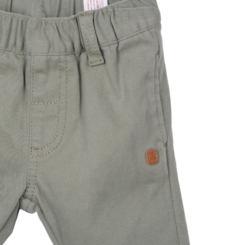 PANTALON BEBE  NIÑO BOLSILLOS CINTURA ELASTICADA VERDE PILLIN - 3