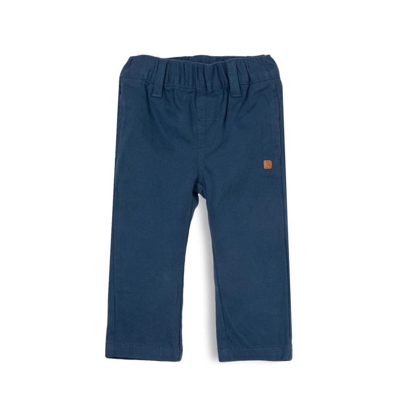 PANTALON BEBE  NIÑO BOLSILLOS CINTURA ELASTICADA AZUL MARINO PILLIN - 1