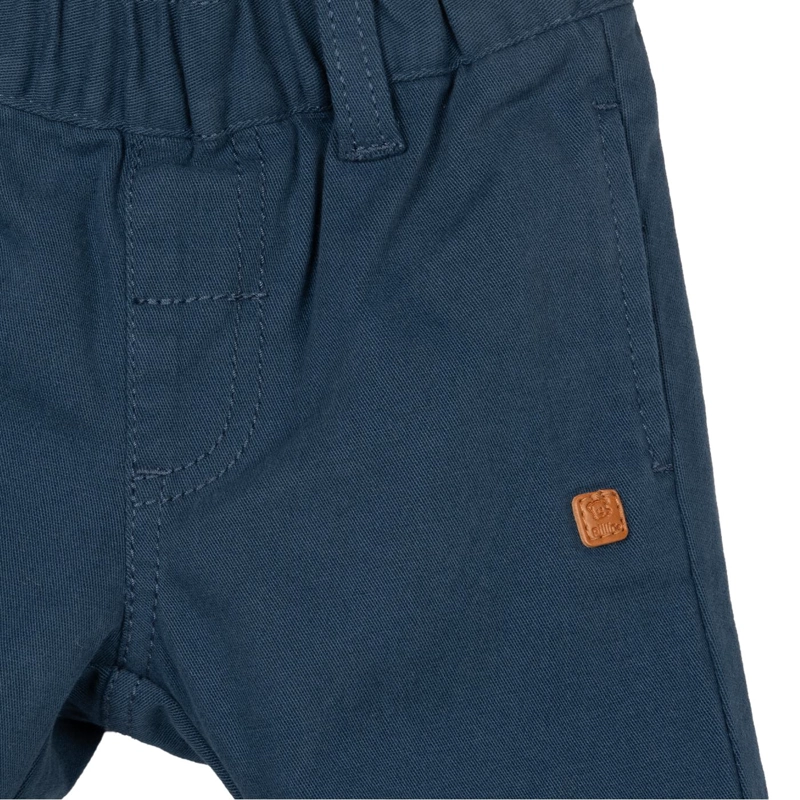 PANTALON BEBE  NIÑO BOLSILLOS CINTURA ELASTICADA AZUL MARINO PILLIN - 3