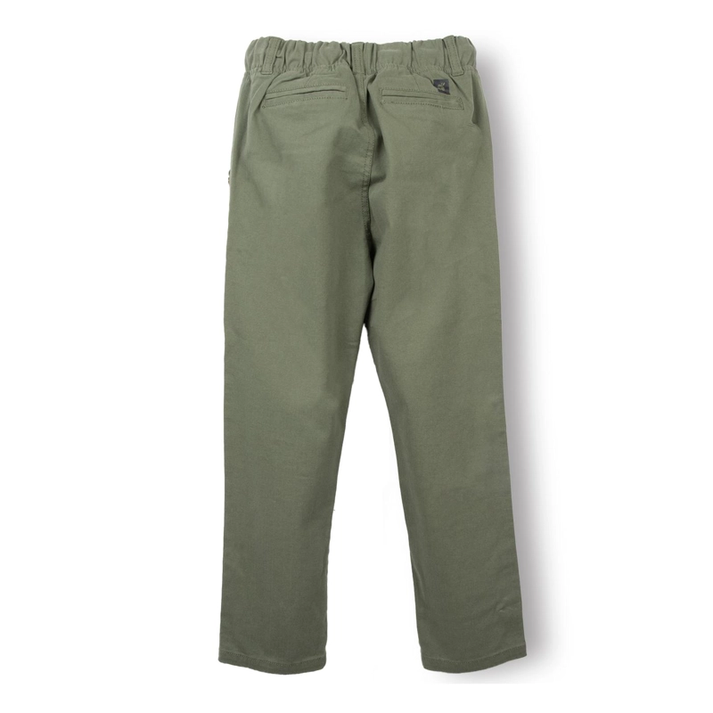 PANTALON NIÑO GABARDINA CINTURA ELASTICADA VERDE PILLIN - 2