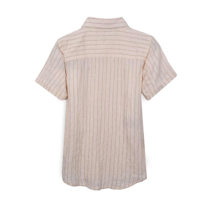 CAMISA NIÑO MANGA CORTA BOLSILLO DELANTERO BEIGE PILLIN - 2
