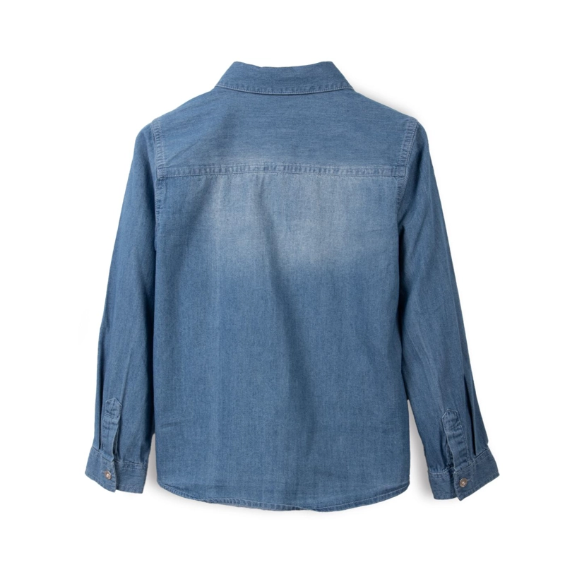 CAMISA NIÑO CHAMBRAY MANGA LARGA DENIM PILLIN - 2