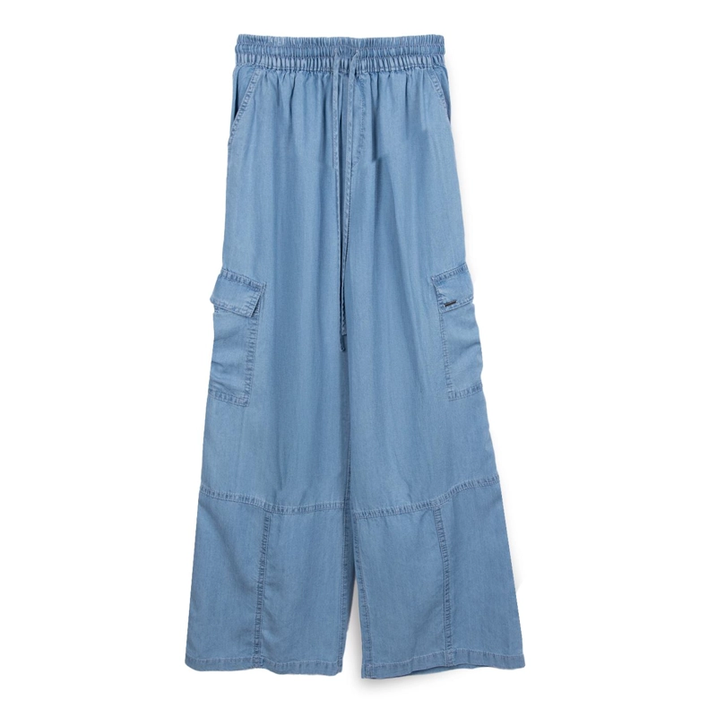 PANTALON NIÑA CARGO CELESTE PILLIN - 1