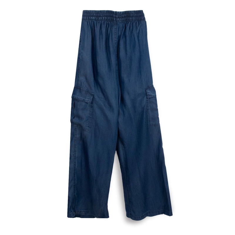 PANTALON NIÑA CARGO AZUL PILLIN - 2