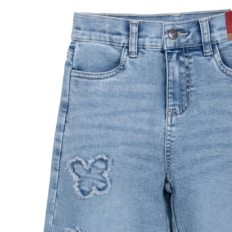JEANS NIÑA BAGGY CON MARIPOSAS DENIM PILLIN - 3
