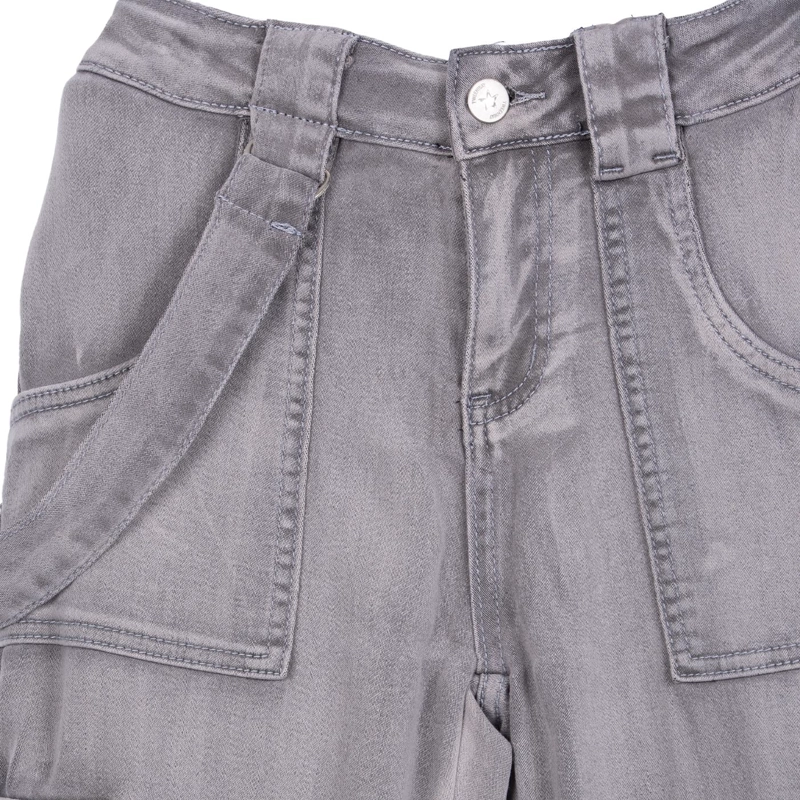 JEANS NIÑA CARGO GRIS PILLIN - 3